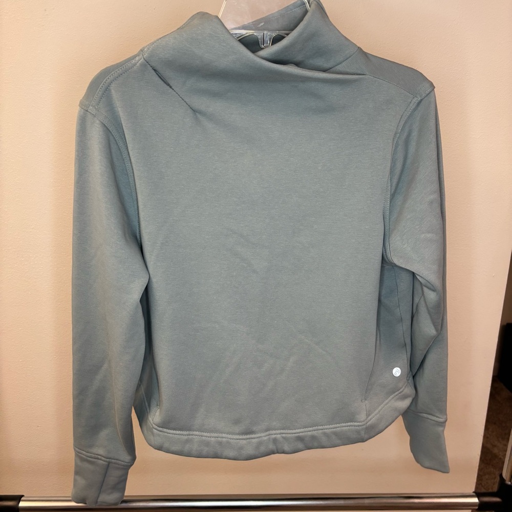 APANA‎ Crossover Mock Neck Pullover In Cosmic Dust Women’s Size Small